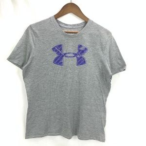 Underarmor Tech Heatgear Loose XL Gray Logo Womens
